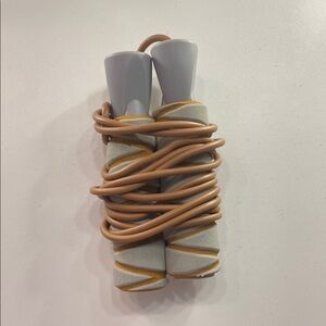 Gray and Tan Jump Rope